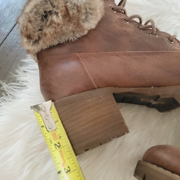 Carlos Santana Gabby Fur Lace Up Bootie 10 - Picture 2 of 8